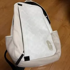 COACH ロゴ入りレザーバックパック ホワイト/ベージュ