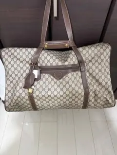 グッチ GUCCI ボストンバッグ GGスプリームPVC レザー 茶色 トラベル