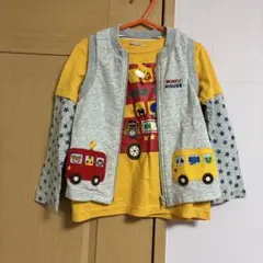 ミキハウス　動物バス　ベスト　ロンTセット