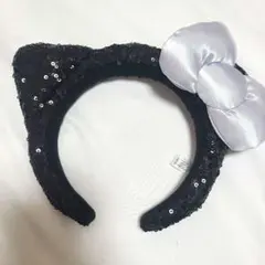 USJ　カチューシャ　ハローキティ　スパンコール　ブラック