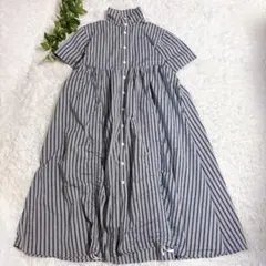 so.C.hu ソクチュウ 2WAYギャザーポケットビッグストライプシャツ バックギャザーストライプシャツ(ブラウス・シャツ) | Alphabet's