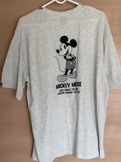 【新品タグ付】Disney ミッキーマウス Tシャツ グレー　L レディースのサムネイル
