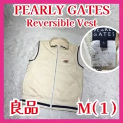 良品☆パーリーゲイツ リバーシブル ベスト ゴルフウェア レディース M 1 白のサムネイル