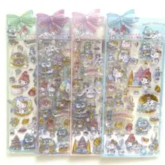 サンリオ 硬いシール 海外公式 4枚セット 3D立体ぷくぷくシール 8-⑥