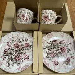 レストローズ　ヴィンテージ　皿2枚とマグカップ2個セット　ピンク　レーシーローズ 2026年最新】LEST ROSE キッチン・食器の人気アイテム - メルカリ