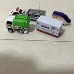 ミニカー 働く車 新幹線 パトカー ゴミ収集車 5台セット まとめ売りのサムネイル