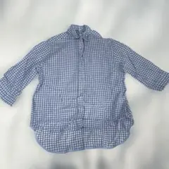 美品✨️ ニコアンド トップス ギンガムチェック ブルー