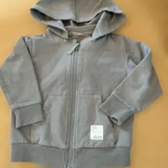 GITA DESIGN グレー フード付きトレーナー 100