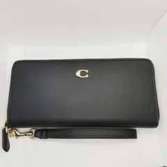 COACH コーチ 長財布 CJ884 シグネチャー ラウンドジップ ブラック