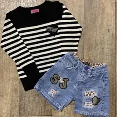 【シスタージェニィ】トップス&デニムショートパンツ　2枚セット　まとめ売り　秋冬