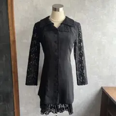 古着　ヴィンテージ  レトロ　ブラックワンピース　ユーズド  ビンテージ　希少