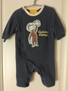 最終値下げ★おさるのジョージロンパース ネイビー 70cm