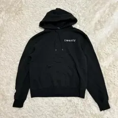 【希少/XL相当】チャンピオン ECO 刺繍ロゴ パーカー 黒 美品