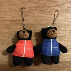 mont-bell モンベル クマ ぬいぐるみ キーホルダー　２個セット