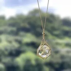 【新品】天然 水晶 ネックレス レインボー 虹入り クリスタル ペンダント 浄化
