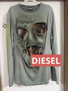 DIESEL ダークグレー 重ね着風長袖カットソー - メルカリ