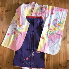 小振袖　袴　卒園式　110 120 130 6歳　7歳　桜模様