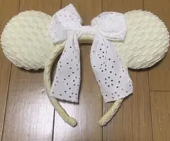 ミニー　カチューシャ　白　リボン