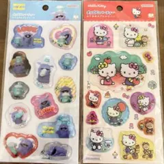 ポップデコパーティー　わたあめカプセルシール　ハローキティ　ホイッピ＆ラッピ