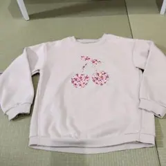 【子供服】キムラタン 花柄チェリープリント トレーナー ピンクのサムネイル