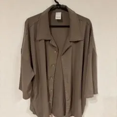 Casper John 半袖シャツ オープンカラー ブラウンのサムネイル