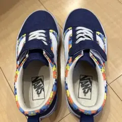 VANS ネイビー パズル柄 スニーカー