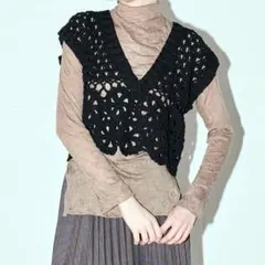 定価27500円★ MIDIUMISOLID クロッシェ ニット かぎ針 ベスト