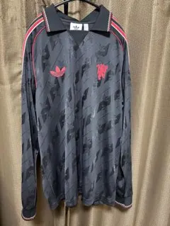 マンチェスターユナイテッド　長袖襟付き　ジャージー　2ＸＬ adidas マンチェスターユナイテッド 長袖襟付き ジャージー 2XL