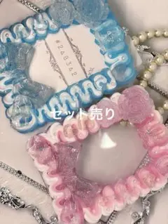 セット　トレカ　トレカケース　トレカキーホルダー　ホイップデコ　ピンク　水色