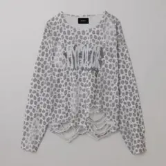 【GRANCY】総柄ラインストーングラフィックロンT