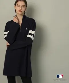 タグ付 CADUNE ハーフZipニットワンピース サイズ36 MLB別注