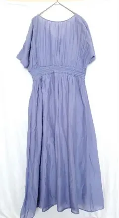 【SHIPS】インド製コットンワンピース　ブルー　Мサイズ　海外旅行