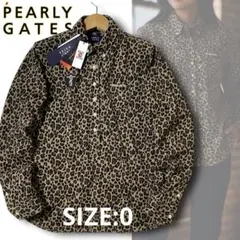 新品 0 定価2.5万 レオパード パーリーゲイツ 保温素材 長袖 ポロシャツ