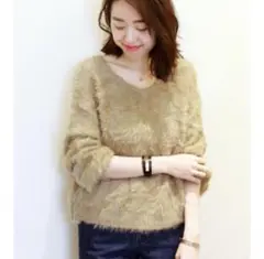 Spick&Span　フェザーヤーンプルオーバー