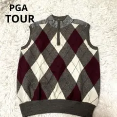 PGA TOUR ゴルフウェア　アーガイルベスト　Ｌのサムネイル