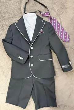 ワンダーファクトリー　美品　かっこいいフォーマルスーツ五点セット　110 完品