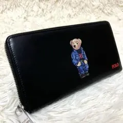 【極美品】ポロラルフローレン＊ラウンドファスナー ポロベア レザー