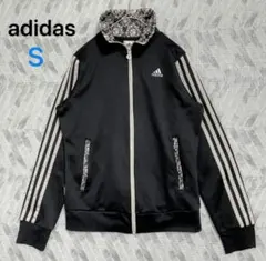 adidas ドット柄 ジャージ ホワイト サテン水玉TTトラックトップ L