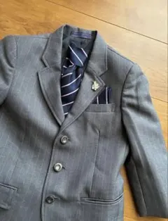 グレー ストライプ スーツ上下セット 120 半ズボン