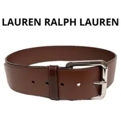 LAUREN RALPH LAUREN レザー ワイドベルト ブラウン E86のサムネイル