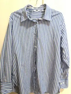 ユニクロ M ストライプ 長袖シャツ