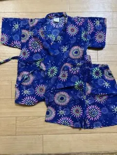 90cm 甚平　男の子　女の子　日本製　花火柄