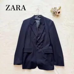 【ザラ】テーラードジャケット（LL）スーツ上 ビジネス シンプル レーヨン混
