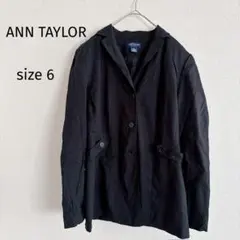 ANN TAYLOR 【6】ブラック テーラードジャケットのサムネイル