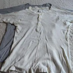 HOUSTON　ヘンリーネックTシャツ　２枚組