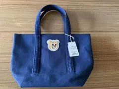 FEILER オールドテディ ワッペントートバッグ ネイビー L リニューアル版
