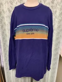 supreme ロングスリーブTシャツ ネイビー