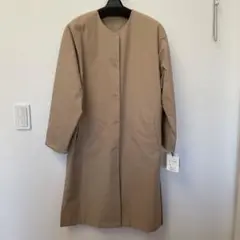 新品 中綿入りノーカラートレンチコート