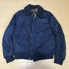 ネイビー ボンバージャケット ファー付き