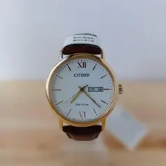 CITIZEN Eco-Drive 腕時計 SS/ゴールド/ブラウン